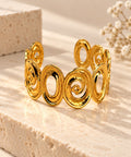H&M Jewels Premium Brass Finish Anti-Tarnish Swirl Cuff