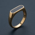 H&M Jewels Premium Brass Finish Anti-Tarnish Onyx Bar Ring