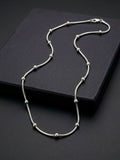 The Orion Beaded Snake Chain | Premium Silver Station Necklace for Men
