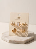 H&M Jewels Premium Brass Finish Anti-Tarnish Butterfly & Floral Ring Set