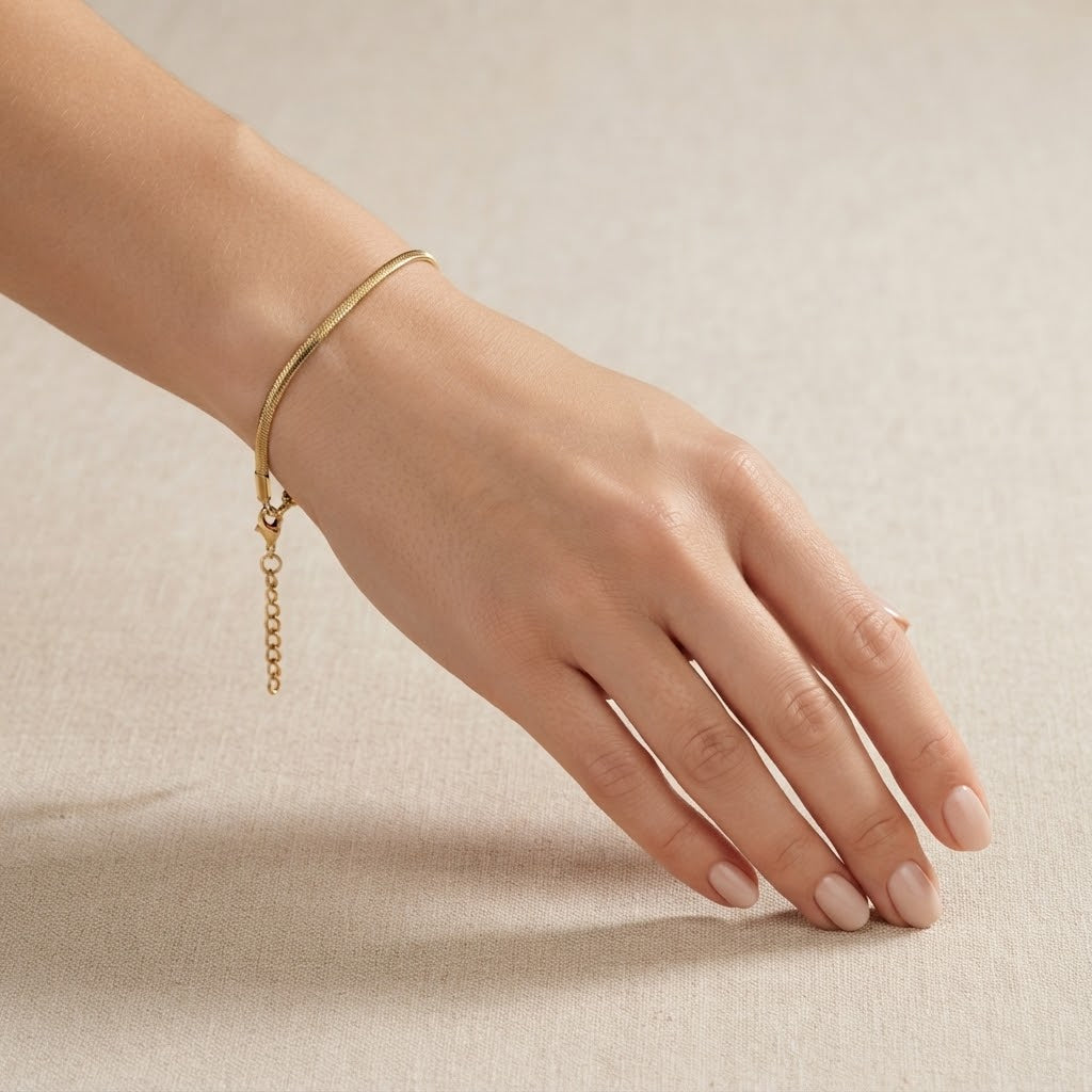 Stainless Steel Anti-Tarnish Sleek Snake Chain Bracelet