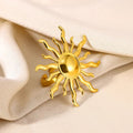 The Solis Sunburst Spiral Ring