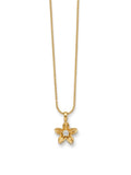 Minimalist Crystal Blossom Pendant Necklace