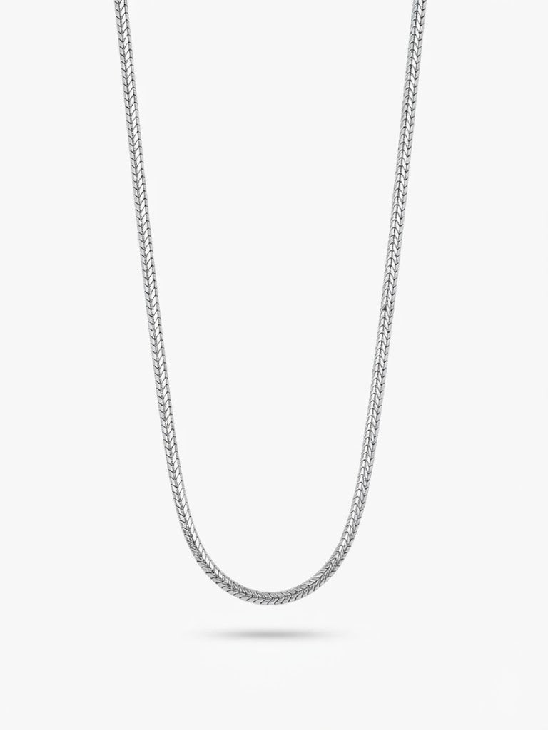 Sleek Herringbone Chain Necklace