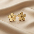 Golden Blossom Stud Earrings
