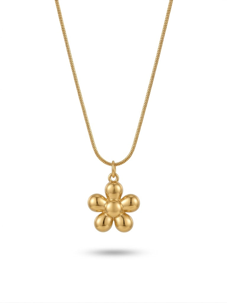 Puff Blossom Pendant Necklace