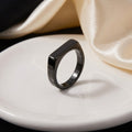 Minimalist Black Bar Ring