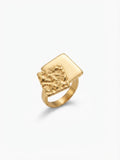 The Quadrant Molten Gold Ring