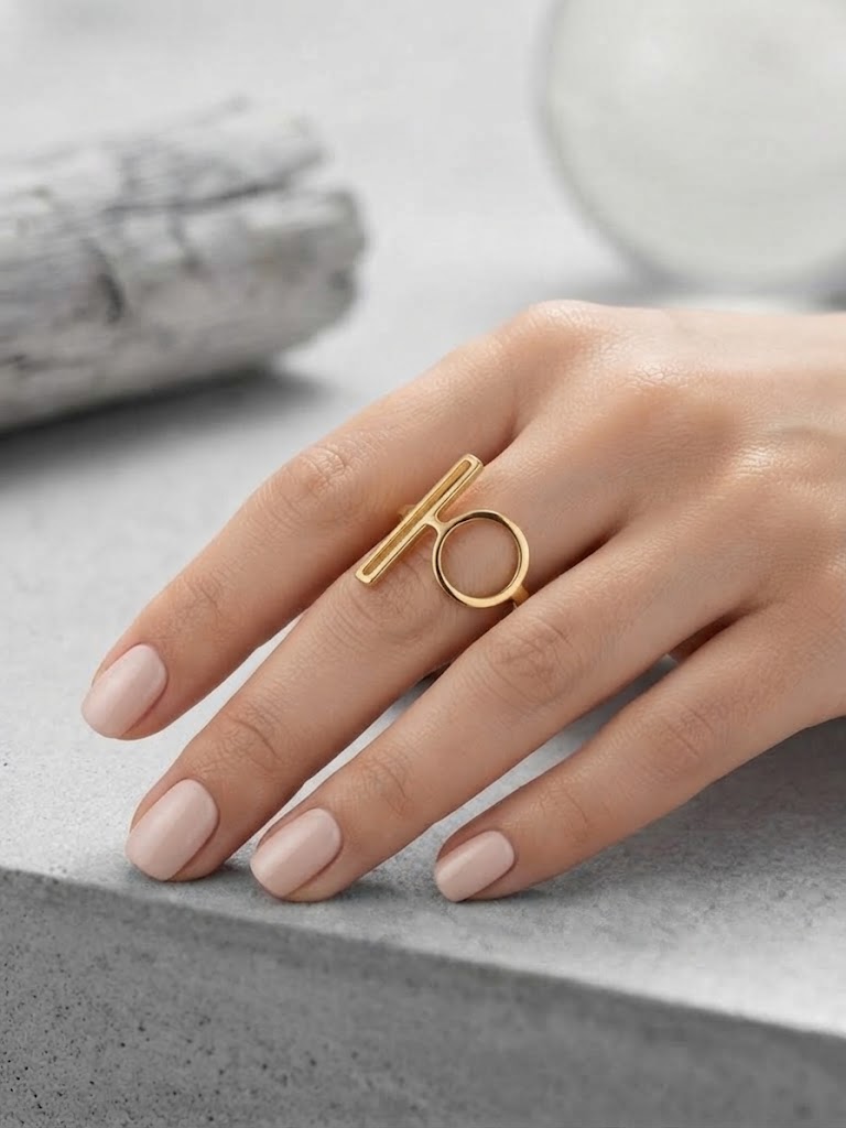 Minimalist Polished Stainless Steel Band Ring