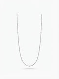 Minimalist Beaded Station Chain Necklace