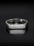 Silver Minimalist Flat-Top Ring